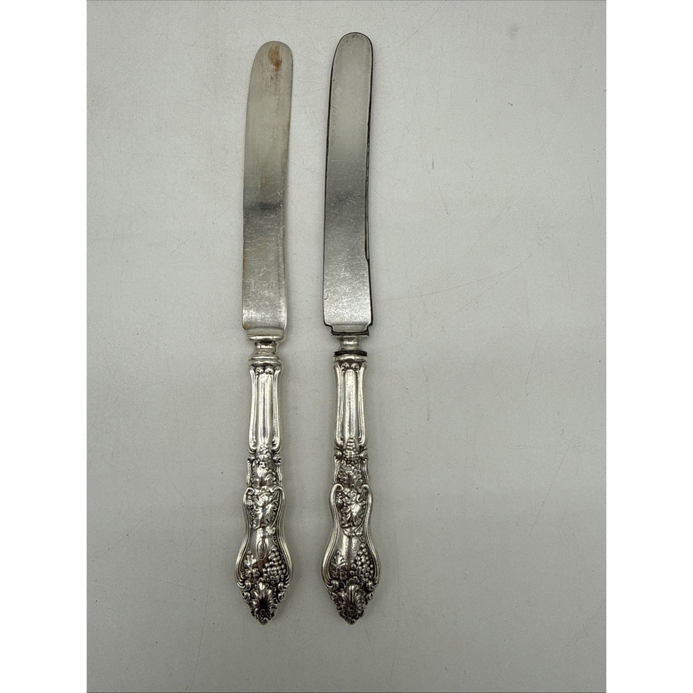 Roger & Bros Grape Pattern Triple Plate Flatware 9.5" Butter Spreader Lot of 2